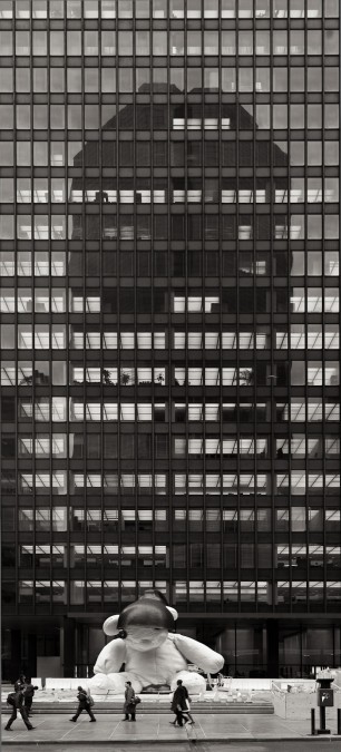 Urs Fisher's yellow teddy bear lamp