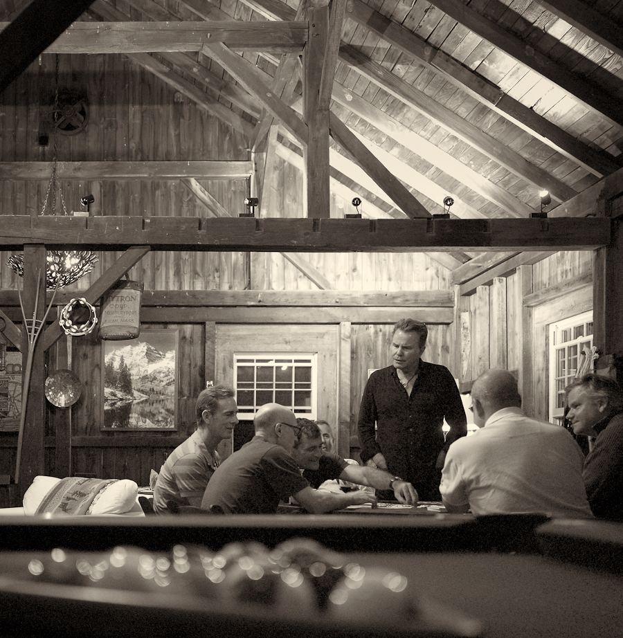Poker game in man cave