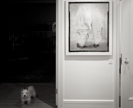 The dog scolds me for leaving