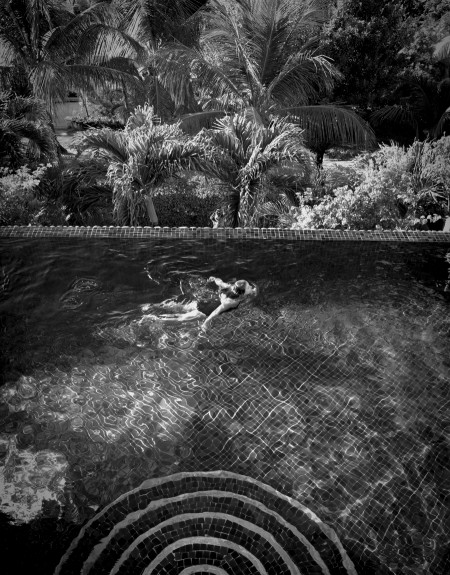 Maria swims some laps